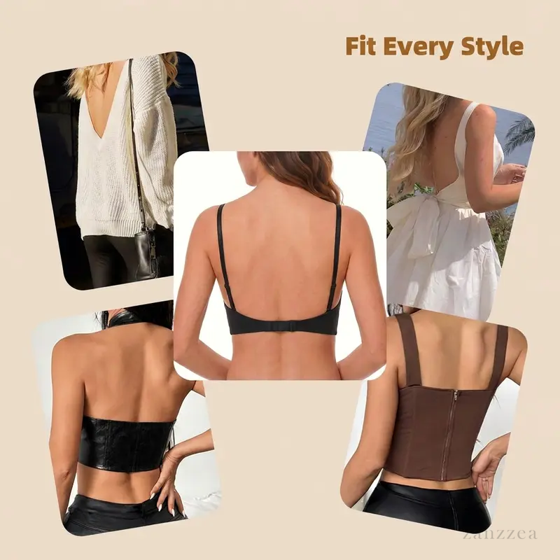 💞Deep V Low Back Backless Bra for A/B Cup - Seamless Invisible Bra