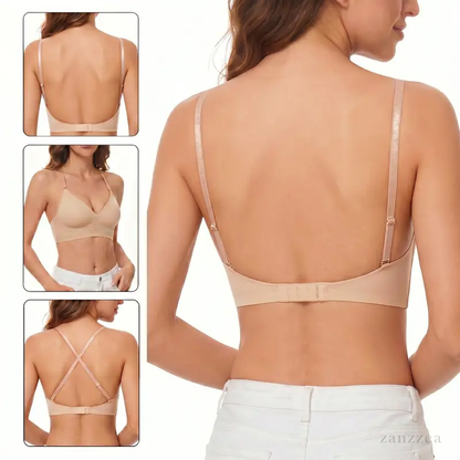 💞Deep V Low Back Backless Bra for A/B Cup - Seamless Invisible Bra