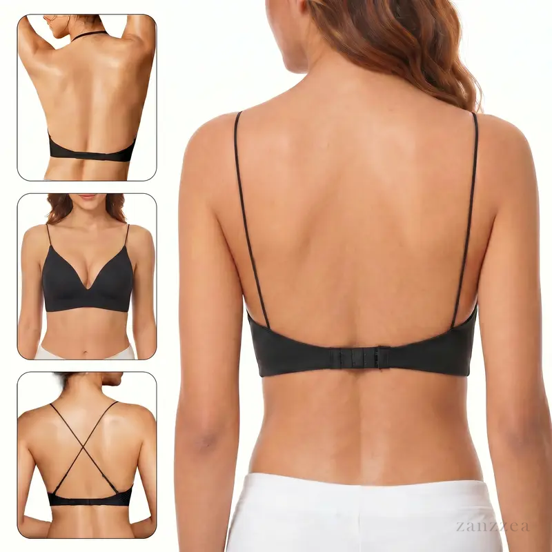 💞Deep V Low Back Backless Bra for A/B Cup - Seamless Invisible Bra