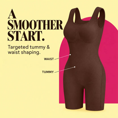 Tummy Control & Butt-Lifting Bodysuit with Rear Opening