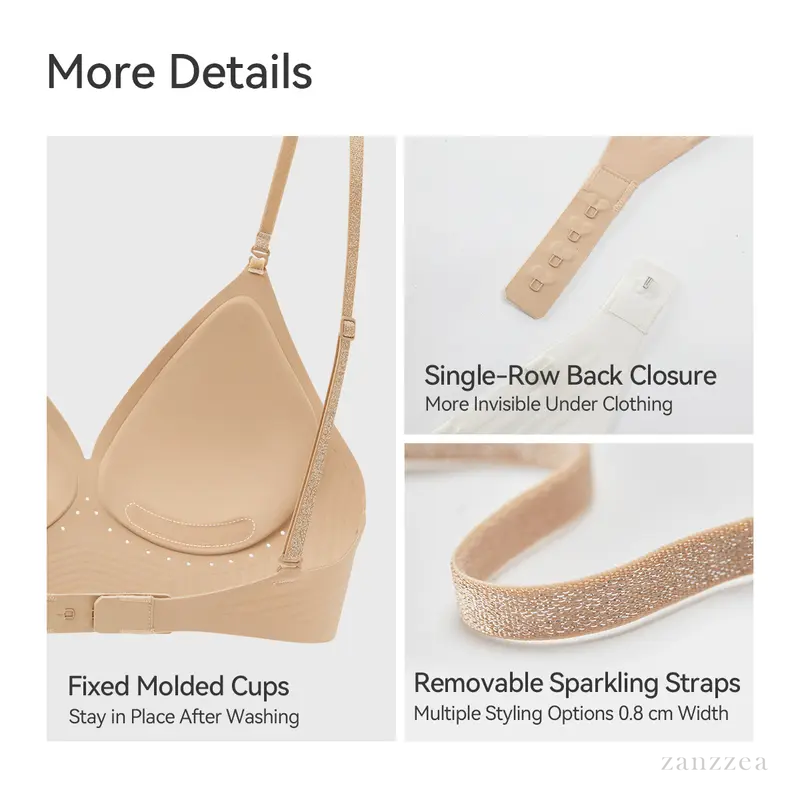 💞Deep V Low Back Backless Bra for A/B Cup - Seamless Invisible Bra