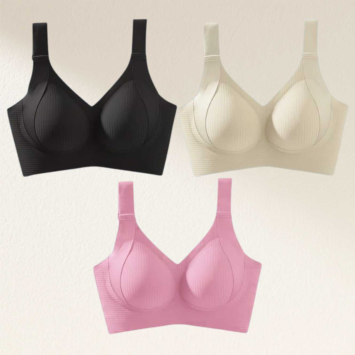 🎁Last Day Buy 1 Get 3 Packs🔥Super Firming Wire-Free Push Up Bra All-Day Comfort No More Sagging (3-Pack Value Set)