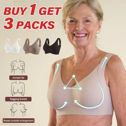 🎁Last Day Buy 1 Get 3 Packs🔥Super Firming Wire-Free Push Up Bra All-Day Comfort No More Sagging (3-Pack Value Set)