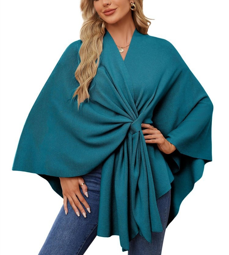 🏆No. 1 Seller In The Fall💥🔥Elegant Solid Color Cape Shawl