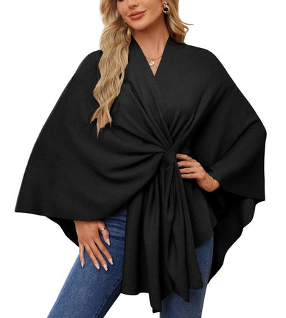 🏆No. 1 Seller In The Fall💥🔥Elegant Solid Color Cape Shawl