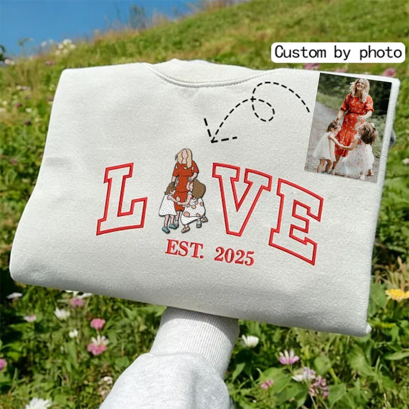 New Couple LOVE Embroidered Sweatshirt