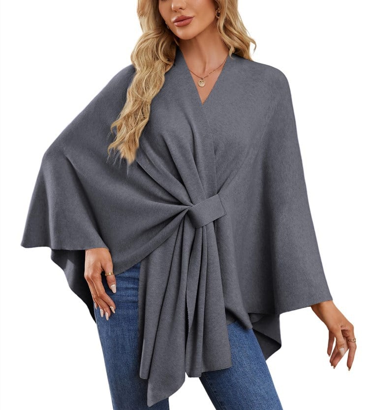 🏆No. 1 Seller In The Fall💥🔥Elegant Solid Color Cape Shawl