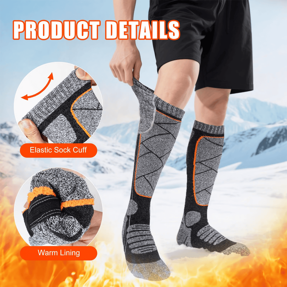 🎁Christmas Sale 49% OFF🎅Washable Rechargeable Heated Socks for Men & Women