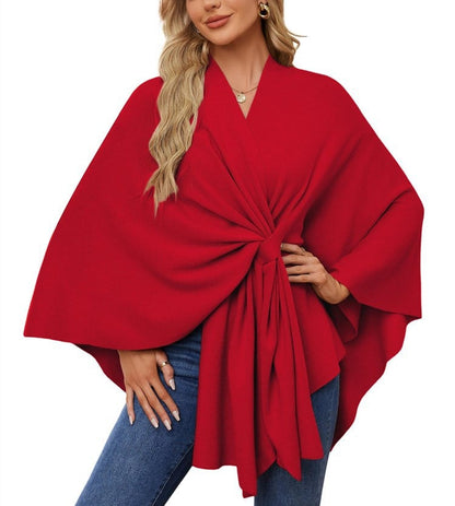 🏆No. 1 Seller In The Fall💥🔥Elegant Solid Color Cape Shawl