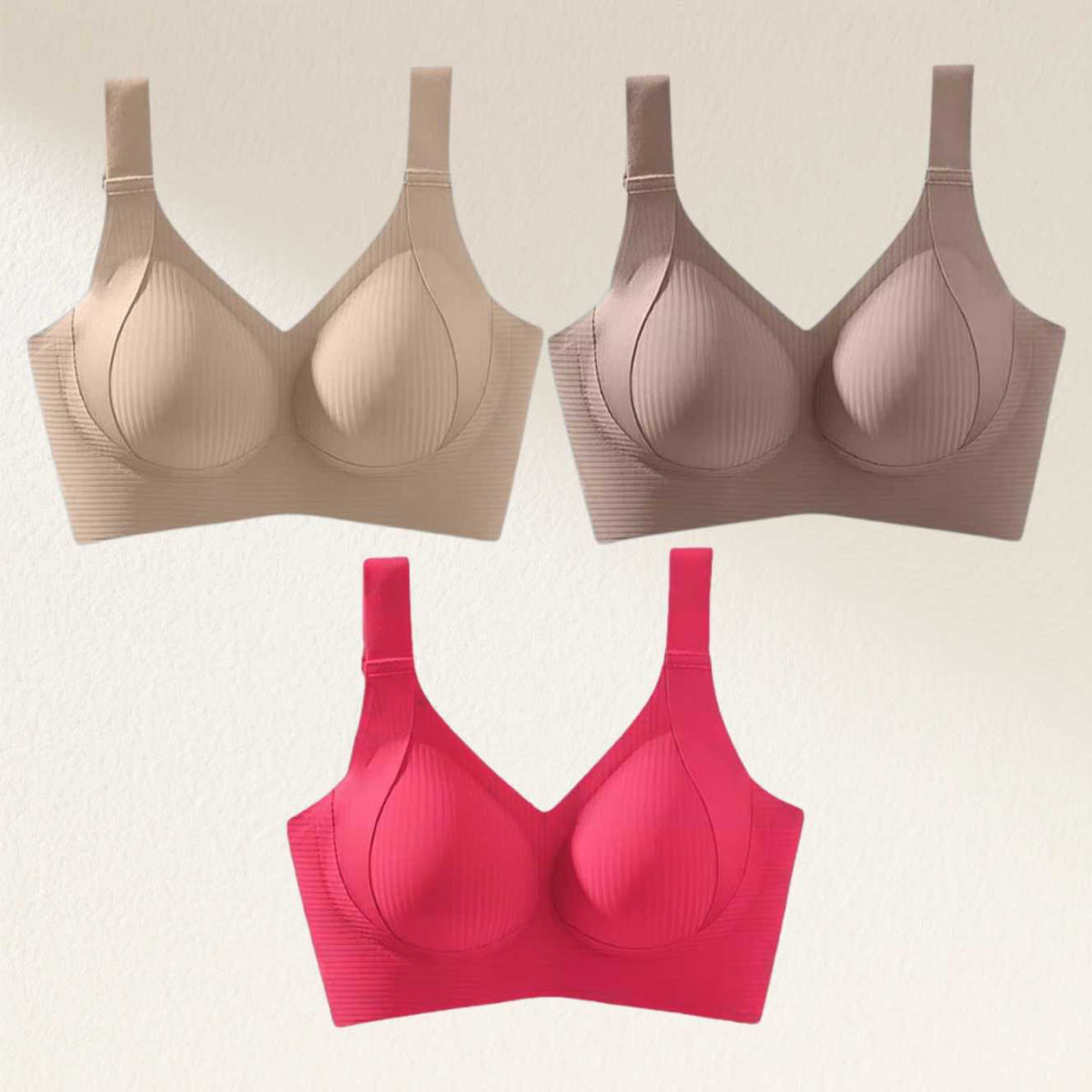 🎁Last Day Buy 1 Get 3 Packs🔥Super Firming Wire-Free Push Up Bra All-Day Comfort No More Sagging (3-Pack Value Set)