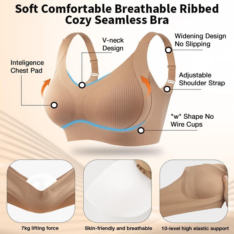 🎁Last Day Buy 1 Get 3 Packs🔥Super Firming Wire-Free Push Up Bra All-Day Comfort No More Sagging (3-Pack Value Set)