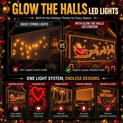 ✨2026 Smart LED Curtain Lights – 400 LEDs, App Control & Music Sync for Balcony, Halloween & Christmas 🎄