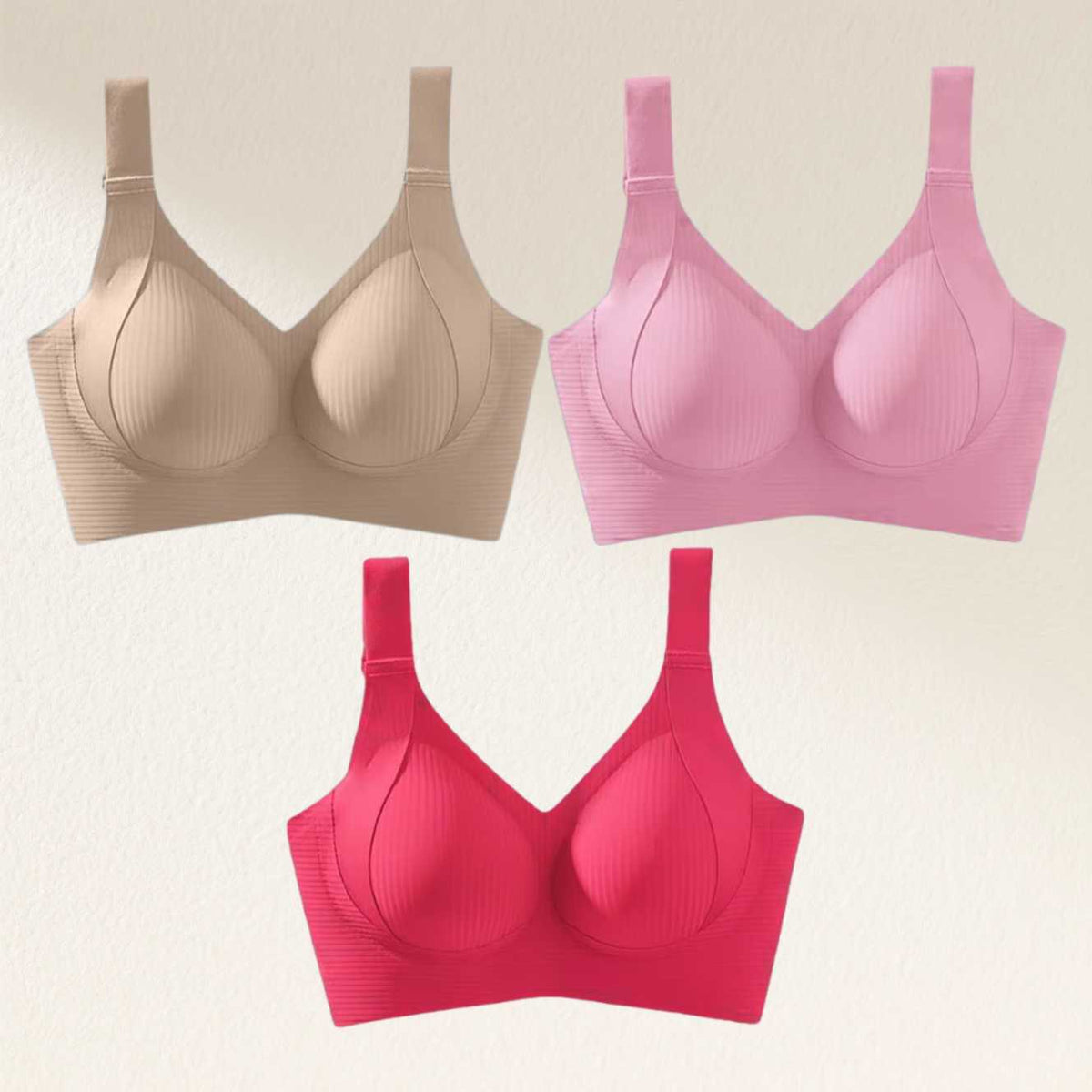 🎁Last Day Buy 1 Get 3 Packs🔥Super Firming Wire-Free Push Up Bra All-Day Comfort No More Sagging (3-Pack Value Set)