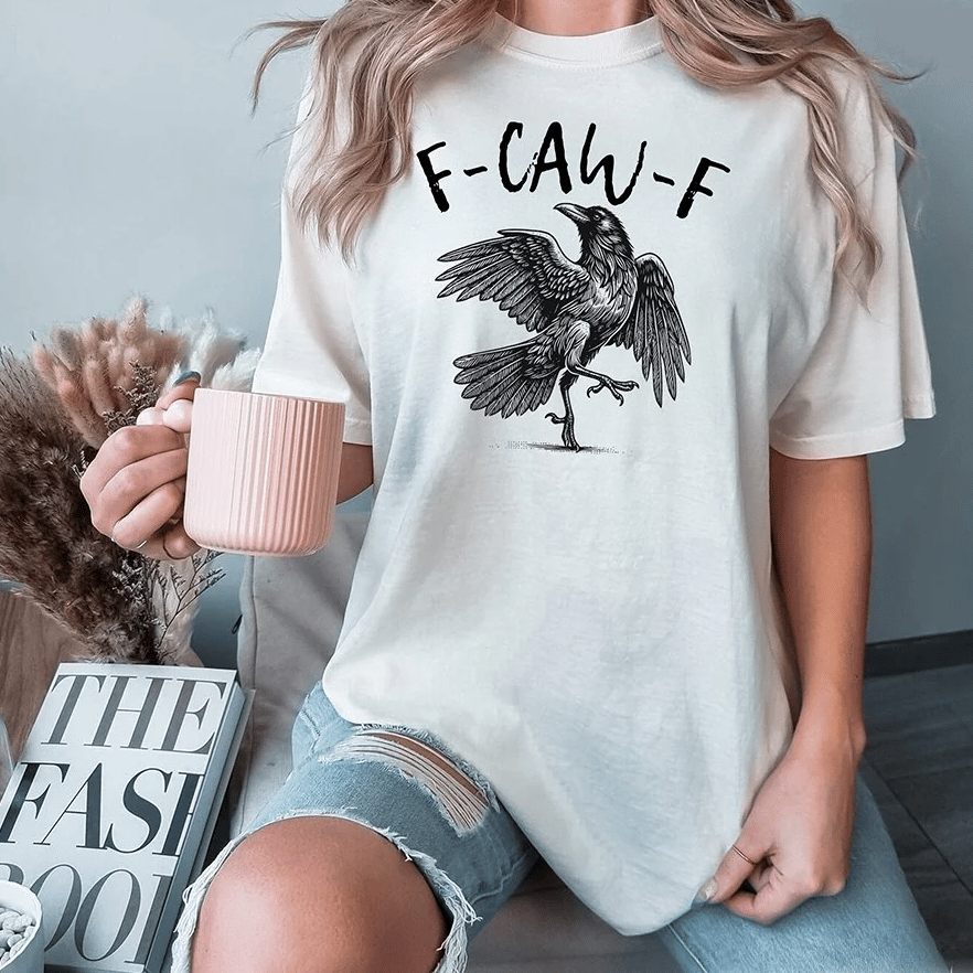 Humorous Crow Graphic T-Shirt – Say It With a Caw!