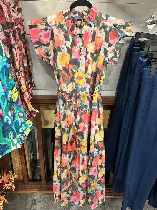 Sophiya Multi Garden Tiered Ruffle Dress By: Lior