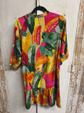 Jungle Bliss Bell Sleeve w/ Pleats Dress By: Lior Paris